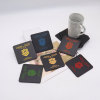 Laser Laser blank leather coasters Laser carving Logopu leather cushion pad source manufacturers