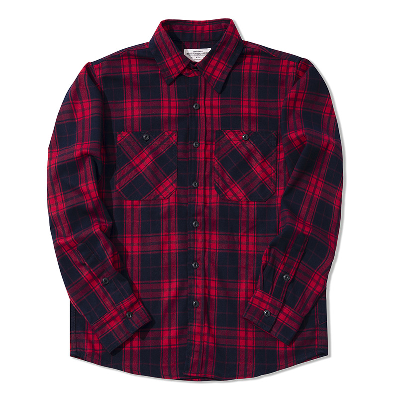 Otoño e Invierno nuevo top casual grueso camisa a cuadros ameikaji camisa de manga larga de los hombres