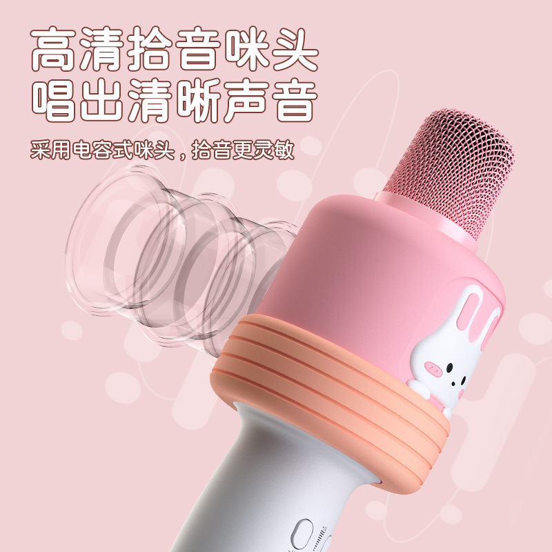 跨境热销话筒音响一体麦克风家用唱k歌无线蓝牙儿童家庭ktv可充电|undefined