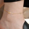 Brand advanced crystal, design ankle bracelet, high-quality style, 750 sample gold, does not fade, 2023 collection
