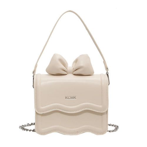 Women's 2024 New Butterfly Bow Handbag, Elegant Korean Style Mini Crossbody Bag, Red Oral Wholesale