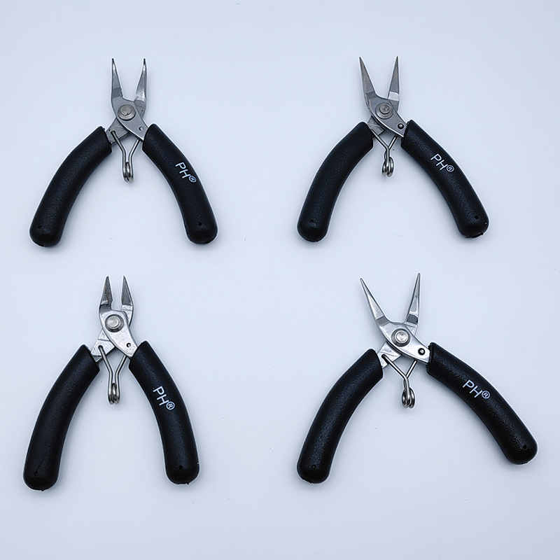 迷你珠宝钳无齿尖嘴钳不锈钢圆嘴钳斜口钳弯头钳diy手工绕线工具