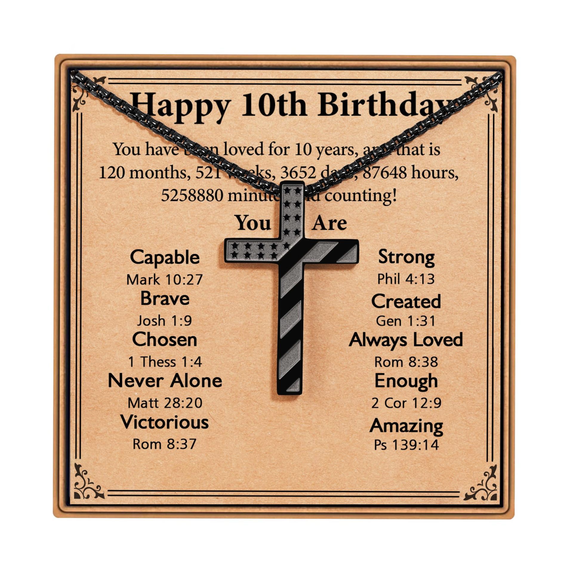 Amazon Cross Border Cross Necklace Men's American Flag Stainless Steel Pendant Clavicle Necklace with Blessing Card