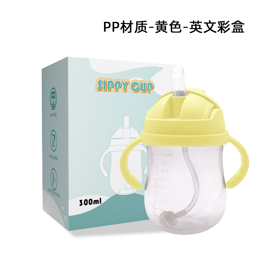 Taza de Aprendizaje PP Amarilla 300ML - Caja de Color en Inglés