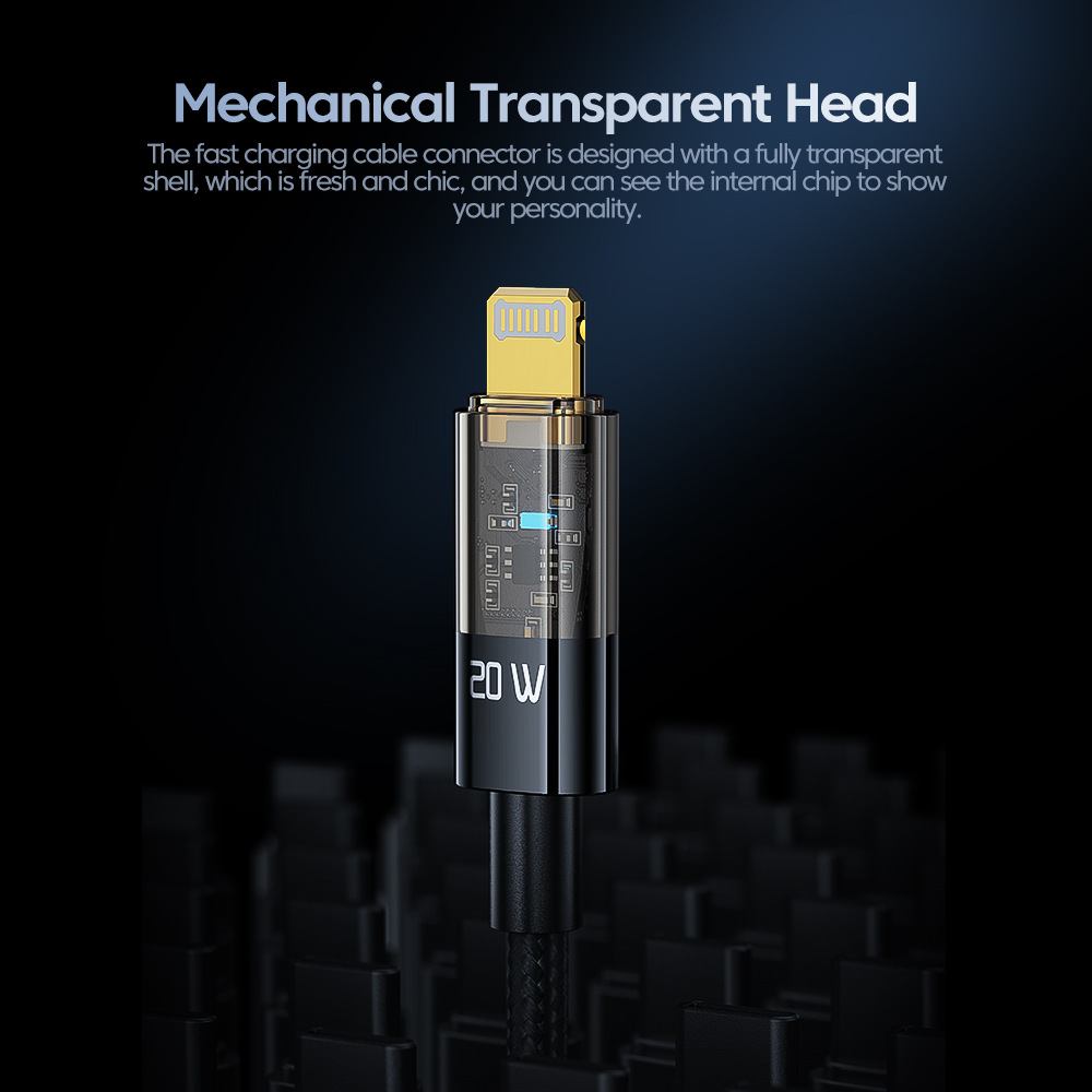 Toocki Star Realm Transparent PD20W Fast Data C-L Suitable for Apple Phone Charging Cable_voghion.com