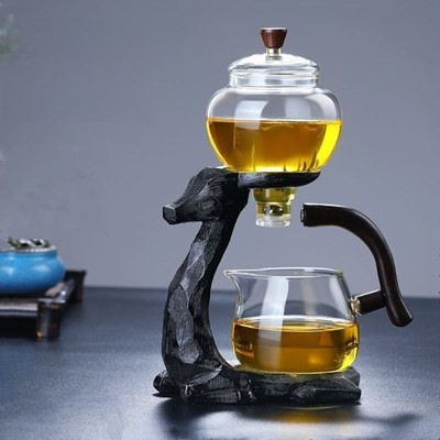 玻璃半全自動茶具套裝懶人功夫泡茶器茶壺杯宮燈網紅家用煮茶器