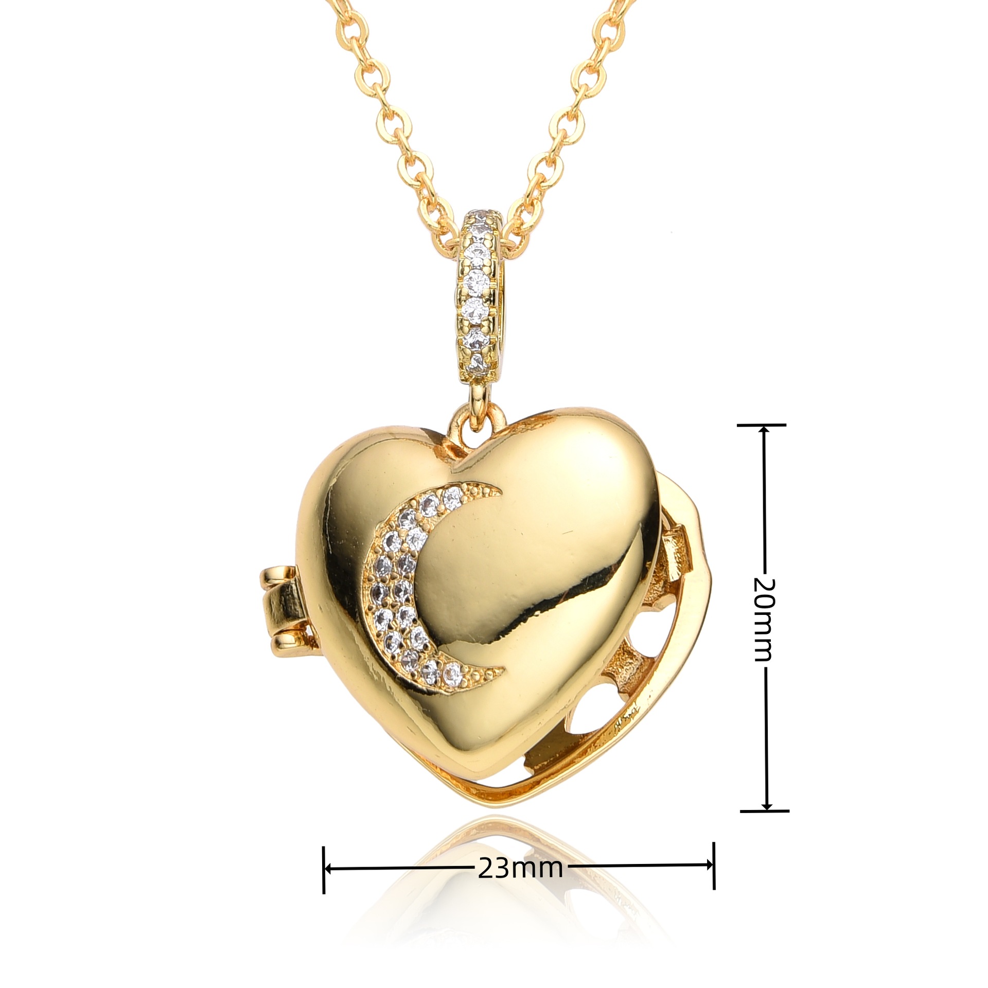 Copper IG Style Simple Style Round Letter Heart Shape Plating Inlay Zircon Pendant Necklace display picture 1