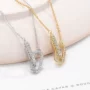 镶钻方形几何百搭锁骨链