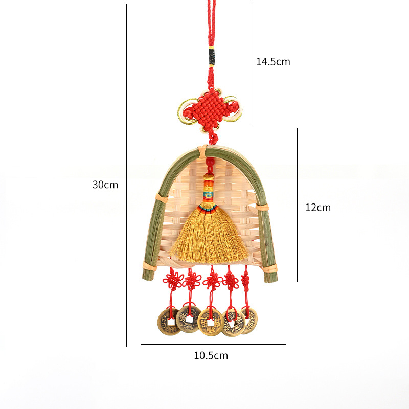 Año Nuevo Año Nuevo Barril Ping An Kang Liuliu Escoba Colgante Decoración Colgante Colgante Campana