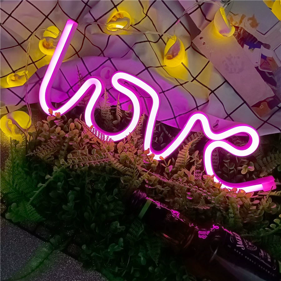 LED неоновая панель‑подвес, многоцветная, питание батарея + USB, для стены и стола