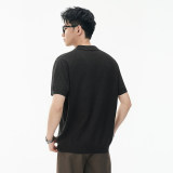 ZF8111-MM海鸥领针织OLO衫简约休闲老钱风短袖松弛感上衣，男装针织衫/毛衣，星座614