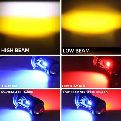 Headlight Led Yellow and White | Motorcycle headlights, headlights
