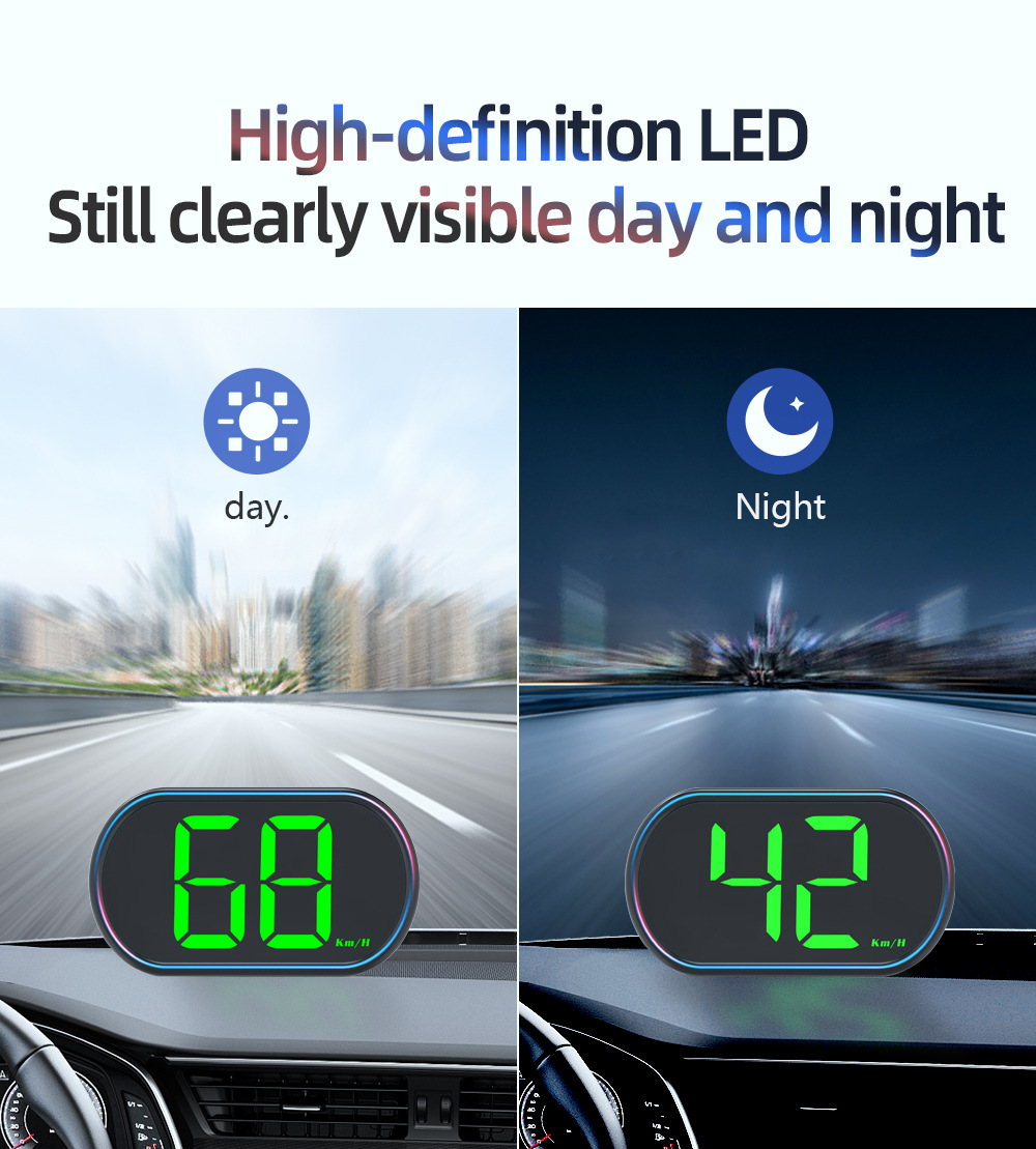 Car HUD Head-Up Display Automotive Beidou GPS Multifunctional Speedometer Speed Head-Up Display Universal