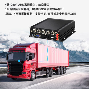 Passenger Car and Truck Four-Way Vehicle Video Recorder Sd Card Hard Disk Gps Driving Record Monitoring Host 4g Remote Mdvr