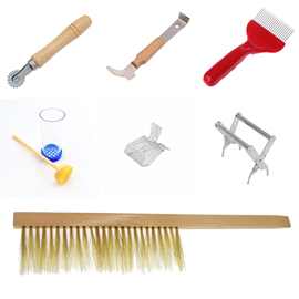养蜂工具 蜂具批发蜜蜂用具套装蜂刷 巢脾夹 割蜜叉 起刮刀标记瓶
