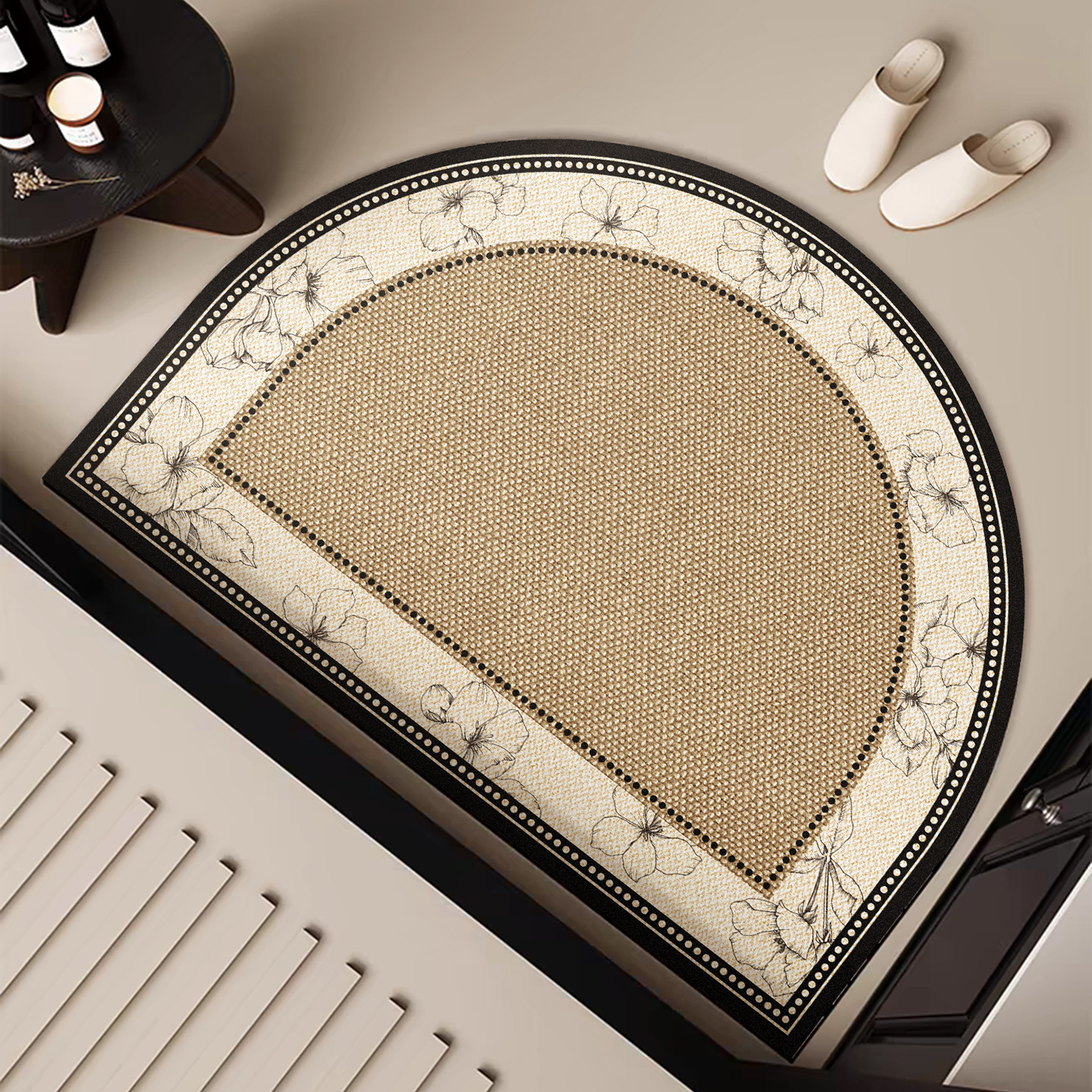 Cross-Border Bathroom Floor Mats, Light Luxury Diatom Mud Floor Mats, Water-Absorbent and Quick-Drying Bathroom Toilet Door Non-Slip Foot Mats