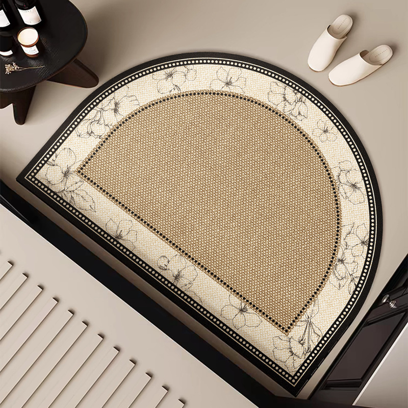 Cross-Border Bathroom Floor Mats, Light Luxury Diatom Mud Floor Mats, Water-Absorbent and Quick-Drying Bathroom Toilet Door Non-Slip Foot Mats