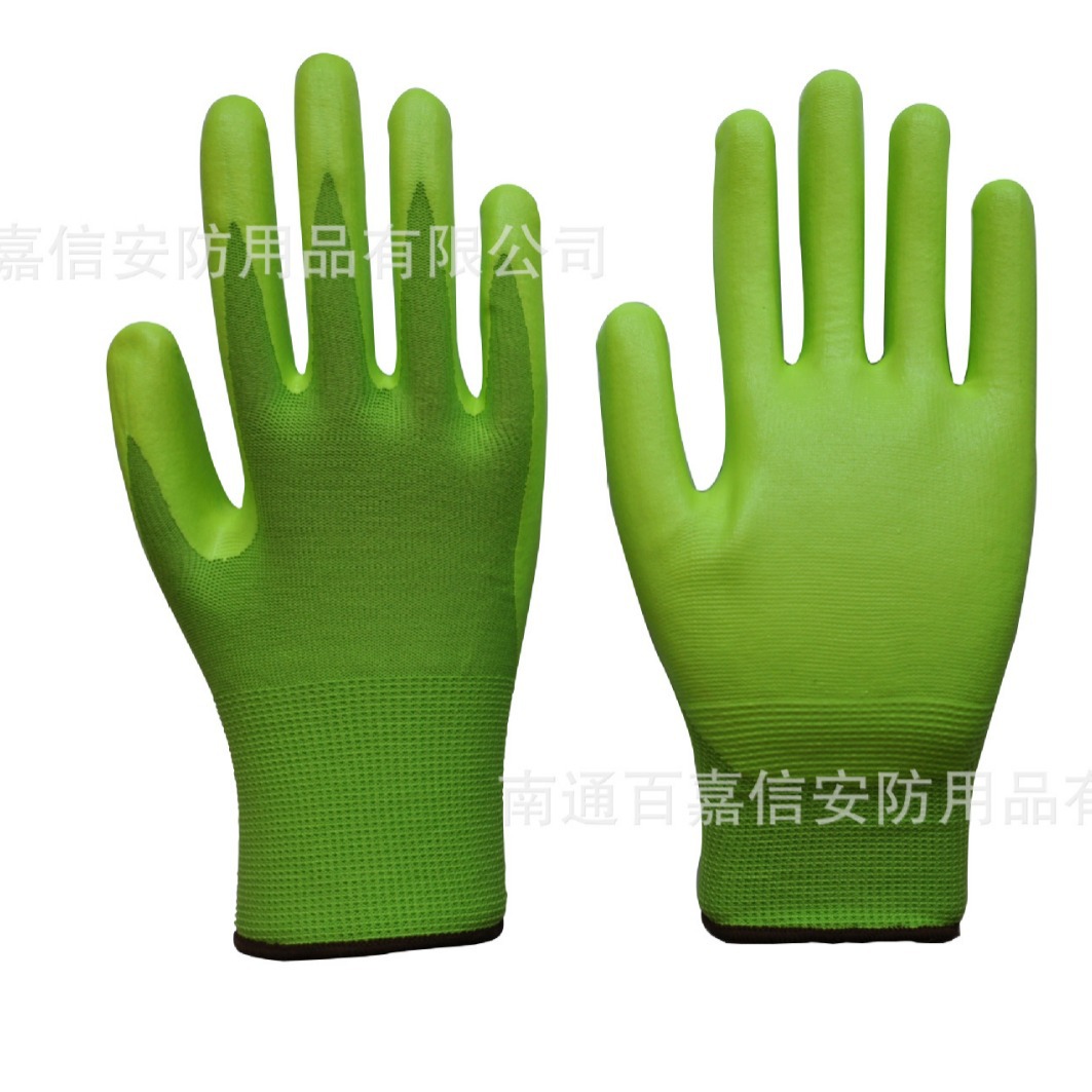13针涤纶尼龙掌浸丁腈假发泡浸胶劳保手套花园手套