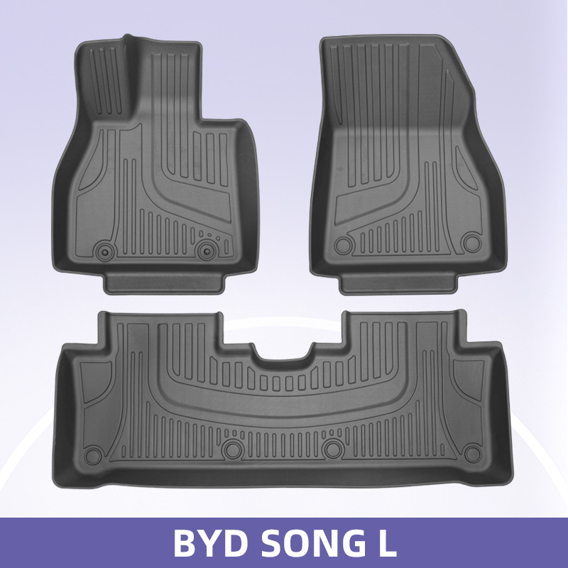 Adecuado para BYD Song L 2024-2025 3D Material para todo clima TPE Cojín para el pie del coche Cojín para el maletero