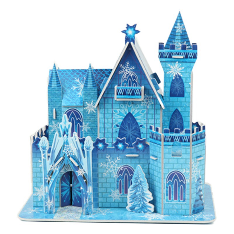 Rompecabezas estéreo 3D, juguete familiar para niños, construcción de casas, modelo educativo de papel hecho a mano, regalo interactivo de ensamblaje