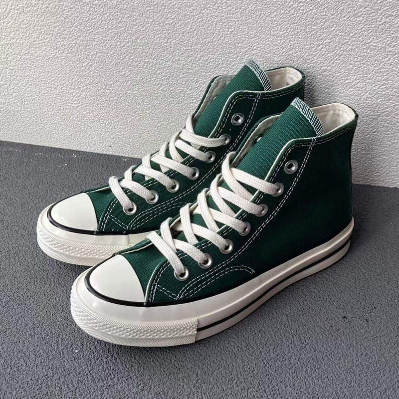 Cross-Border Meiqi Converse 1970S Retro Forest Green Jungle Peacock Green Tender Bud Green High-Top Canvas Shoes A08613C