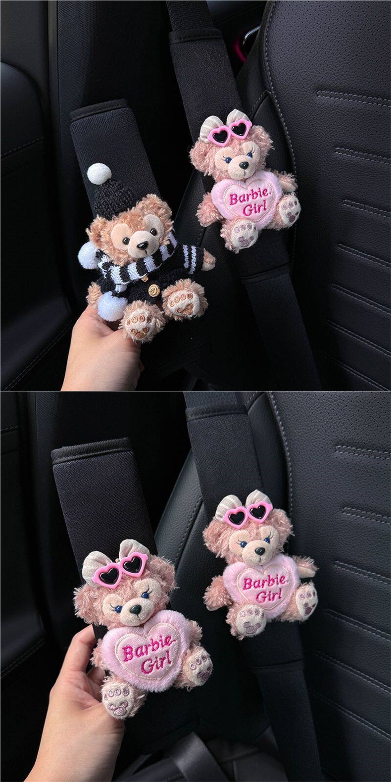 Melaad Autumn Rose Artist Da Vinci Dada Car Seatbelt Shoulder Pad Anti-Strangling Neck Protector for Girls Car Interior Accessories