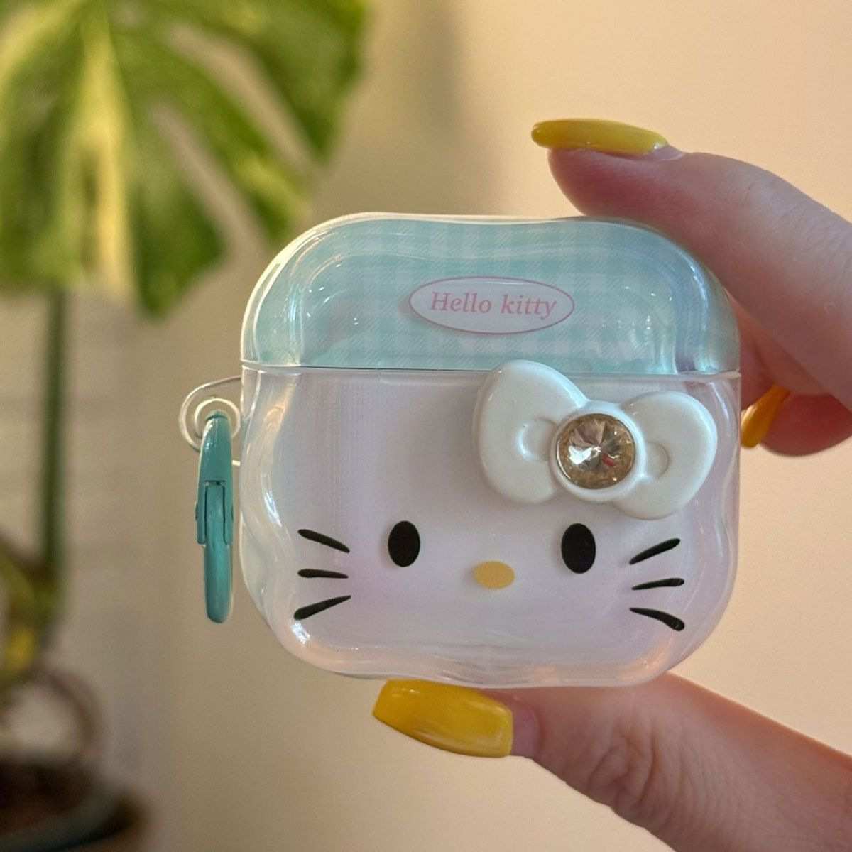 Ins Mint Cartoon Bow KT Cat Airpods 4 Case Apple Pro3 Bluetooth Headset Case