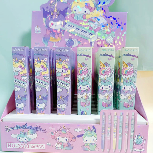 Sanrio blind box gel pen Kuromi Melody student stationery press water pen signature pen exam pen
