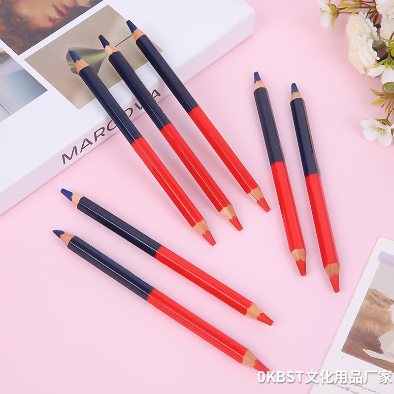 Carpintero albañil con núcleo rojo hexagonal extra grande y grueso rojo sitio de construcción dibujo línea dibujo dibujo lápiz marcador