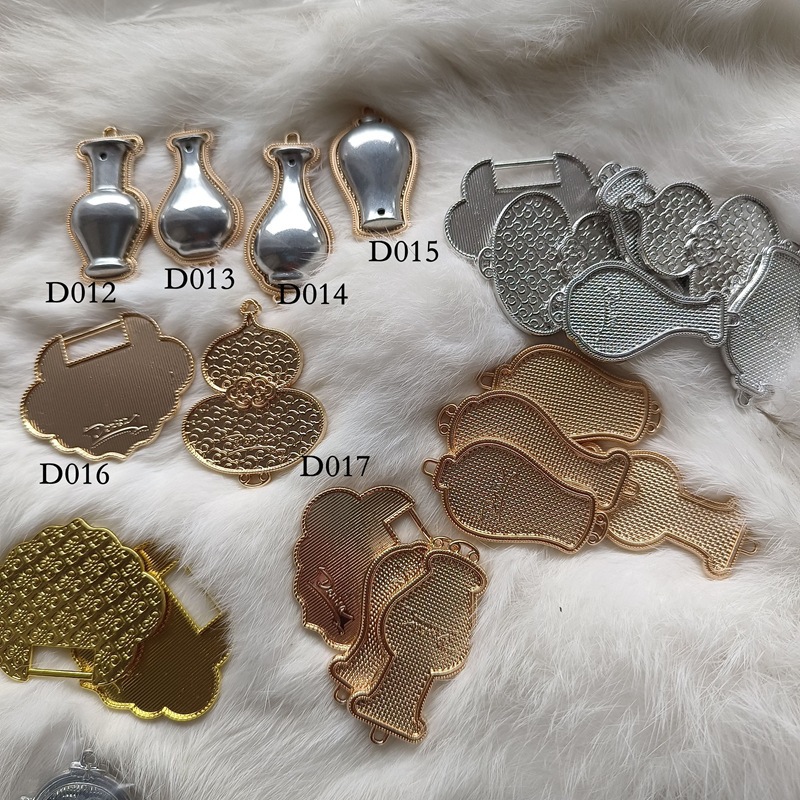 贴布葫芦锁瓶子原创新品 掐丝点翠宋锦贴皮盘发饰品配件材料厂家