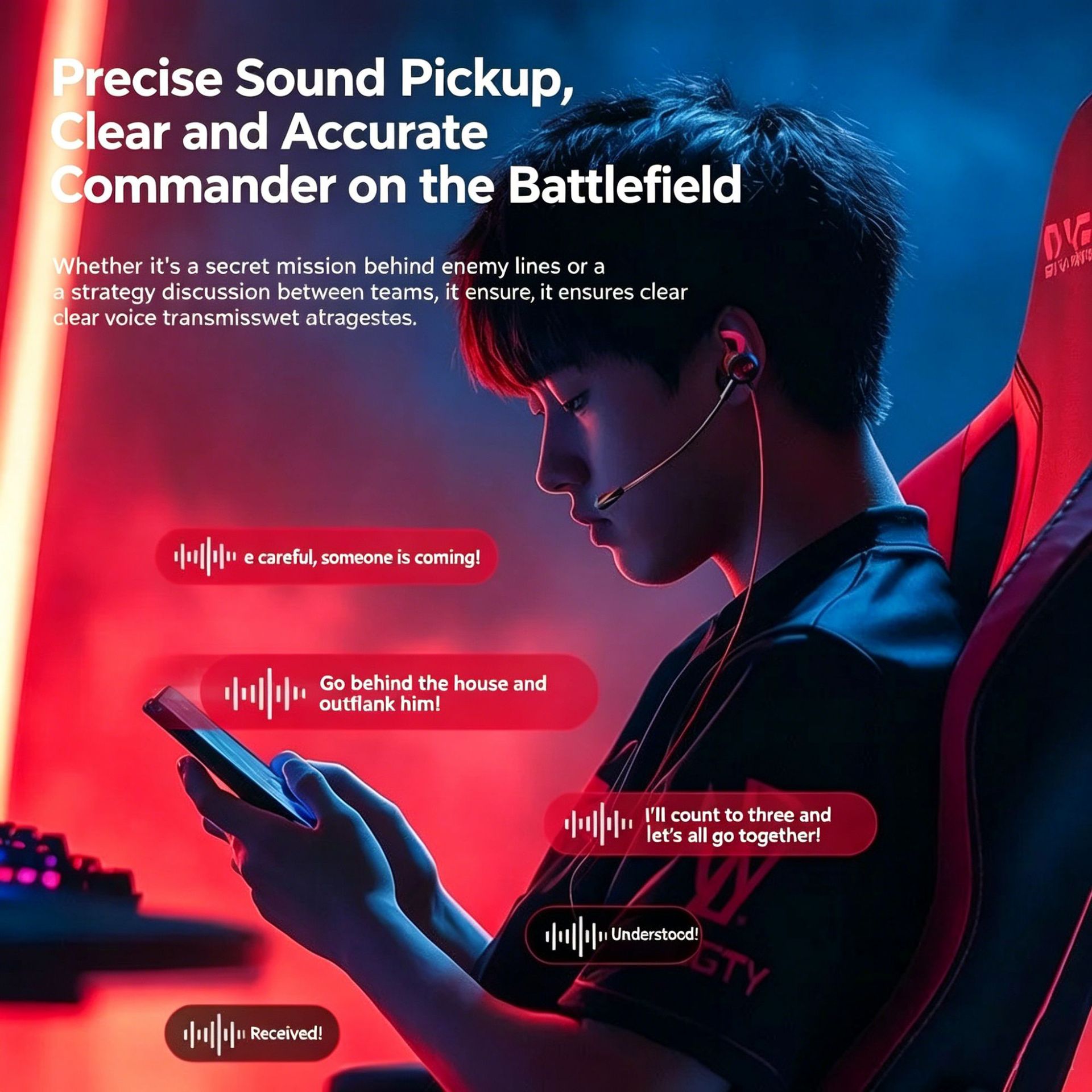 Modelo privado transfronterizo nuevo tipo de auriculares de juegos de deportes electrónicos en el oído calidad de sonido HIFI doble micrófono para comer pollo CS computadora especial