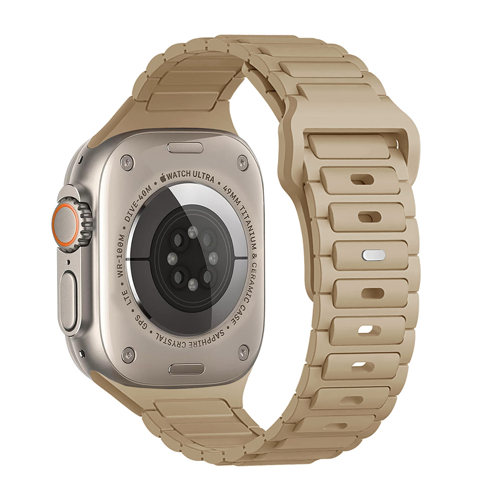 Aplicable para Apple i Watch Tres Perlas Silicone Brazalete Apple Watch9/8/SE/7/6/5/4/3/2/1