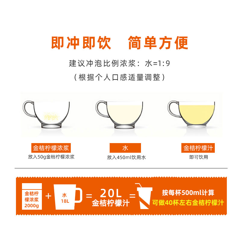 2kg kumquat lemon concentrated fruit juice milk tea shop special…