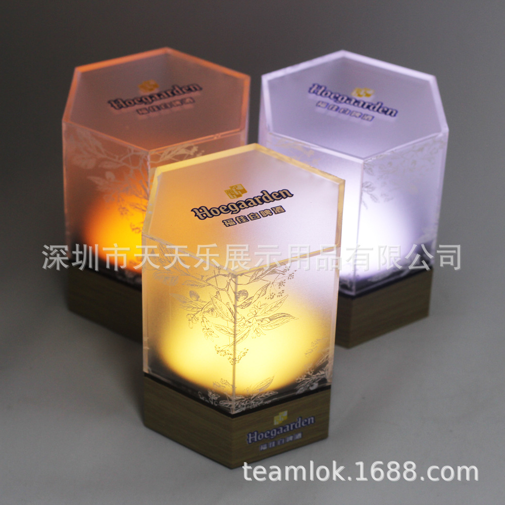 亚克力LED灯箱 桌面灯箱摆件 简易发光小灯箱 可印logo-阿里巴巴