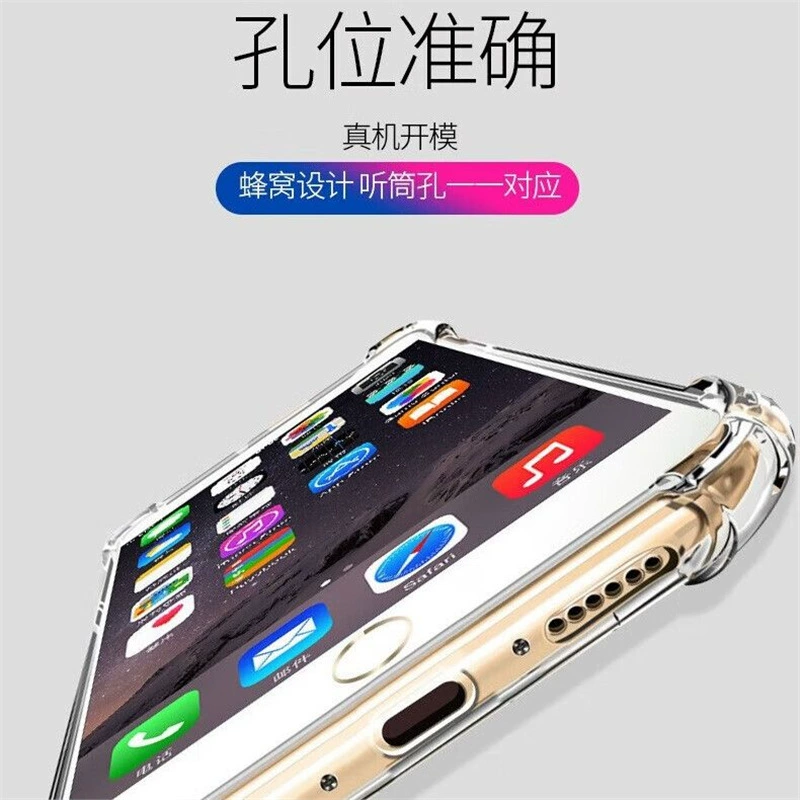 Apple 6Plus противоударный чехол iPhone 6SPlus подушка безопасности углов полный охват прозрачная защитная оболочка мягкий чехол