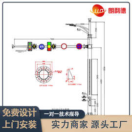 框架式LED综合杆5G智慧路灯杆标识标志标牌指路牌多杆合一立杆