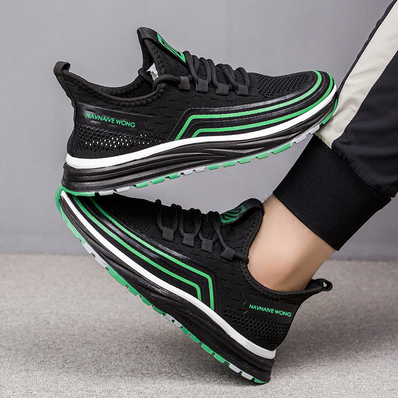 Zapatos de hombre zapatos de malla de verano 2023 nueva versión coreana de todos los partidos zapatos casuales de tendencia coreana zapatos deportivos transpirables tejidos voladores