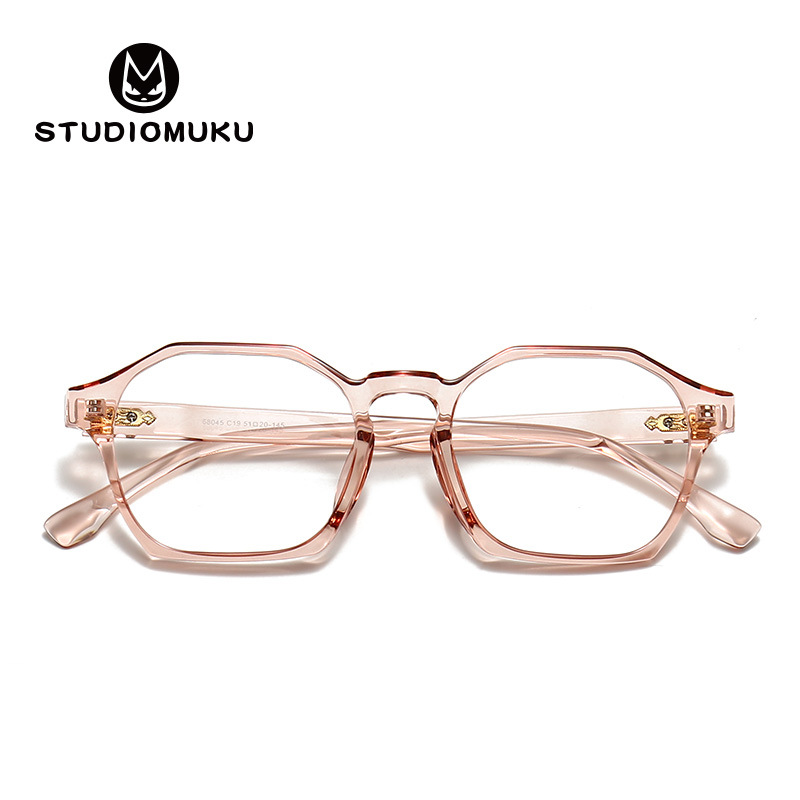 Studiomku mu fresco gafas pequeño marco poligonal miopía gafas hombres y mujeres se pueden equipar con grados Marco de ojos image 5