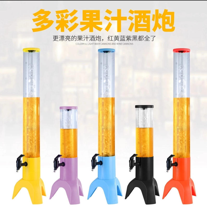 Commercial Beer Dispenser 3L Draft Beer Tower Trendy Beer Machine Beer Barrel Beverage Juice Dispenser Cocktail Barrel