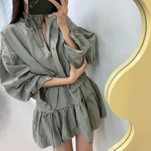 韩国东大门蝴蝶结 可爱 休闲套裙