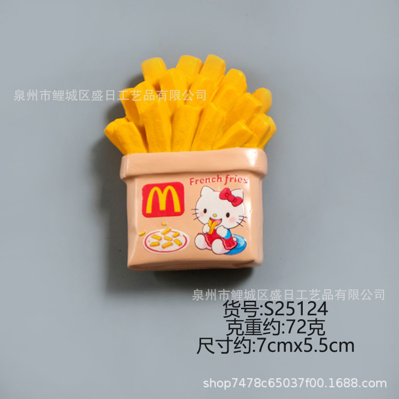 新款创意仿真食玩树脂冰箱贴3D卡通小猫系列磁性贴厂家批发|undefined