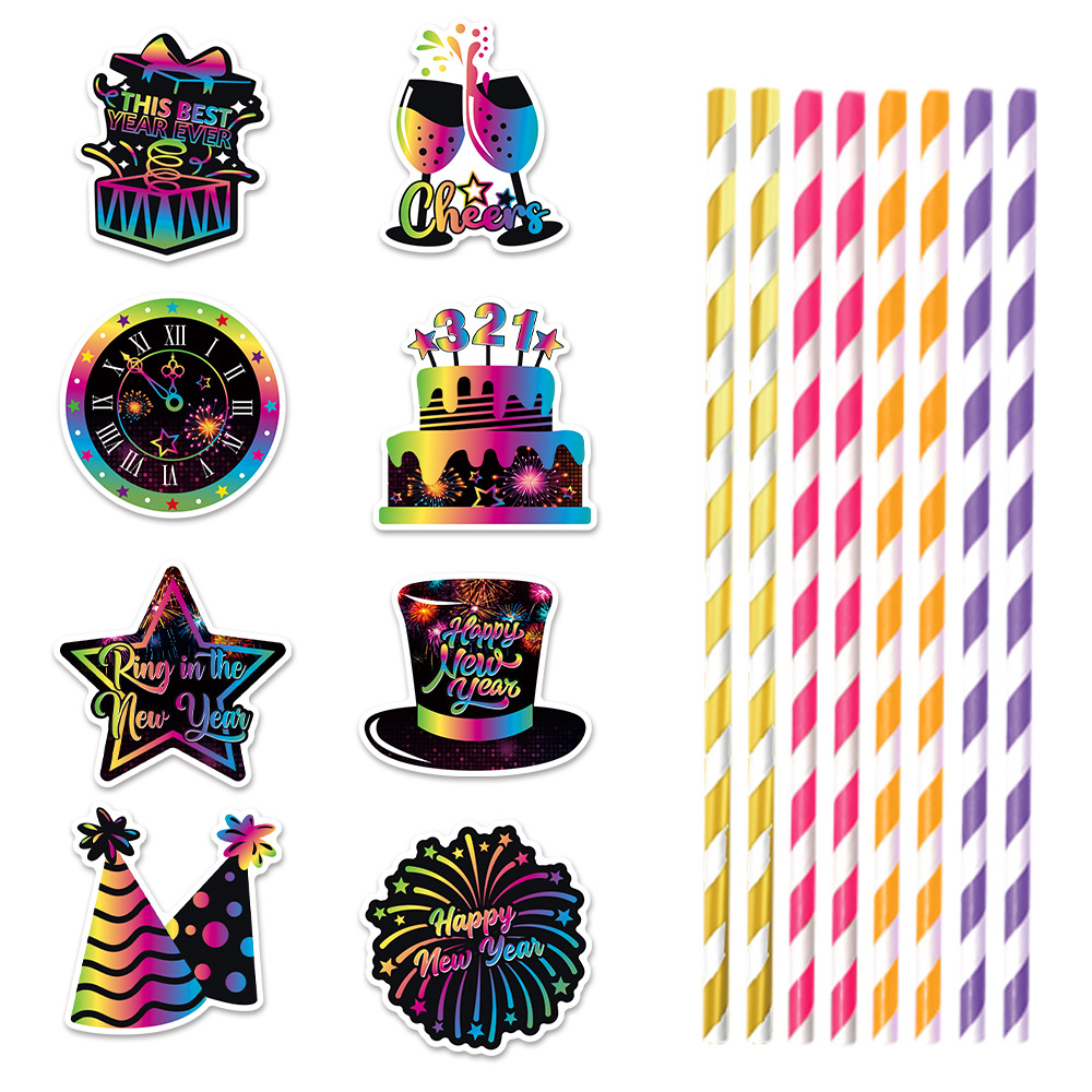 Nuevo complemento de decoración de fiesta de Año Nuevo de Año Nuevo decoración de fiesta fluorescente de Año Nuevo