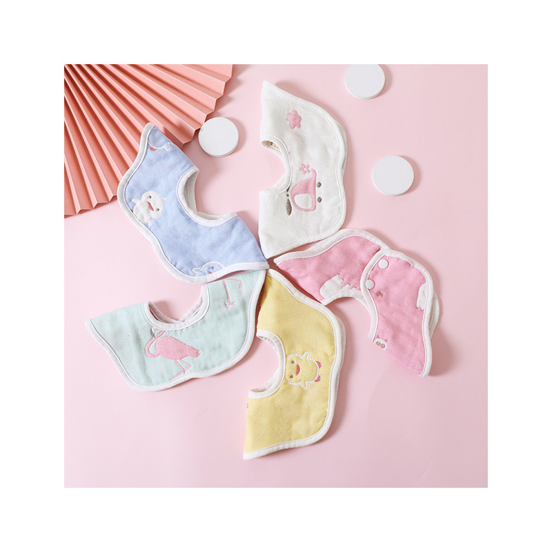 Gauze children's waterproof cotton eating bib for mother and baby…