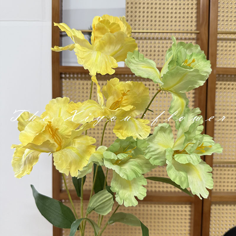 模擬花油絵アイリス家の装飾花束レストランリビングルームの装飾フラワーアレンジメント造園アレンジメント造花|undefined