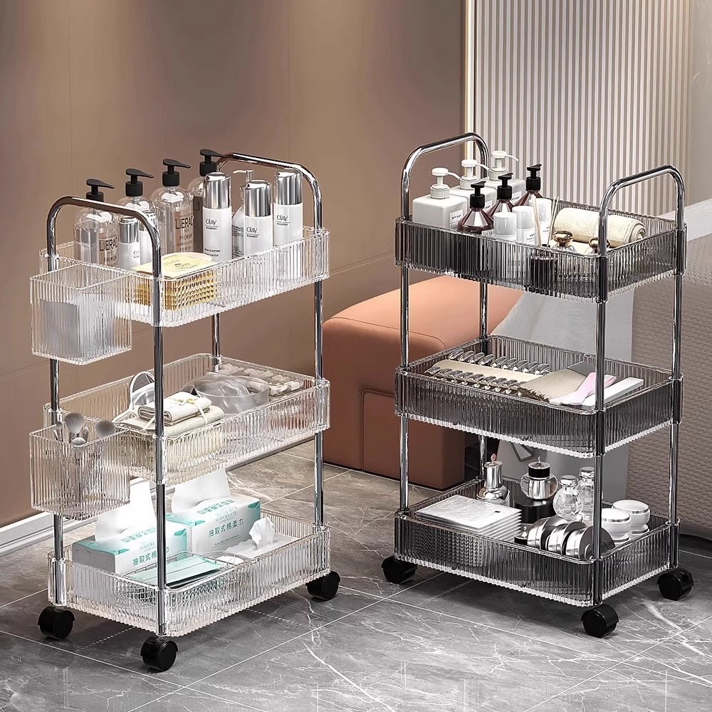 Beauty Shop Multi-Layer Storage Rack Small Trolley Storage Rack Modern Simple Multi-Functional Shelf Storage Rack