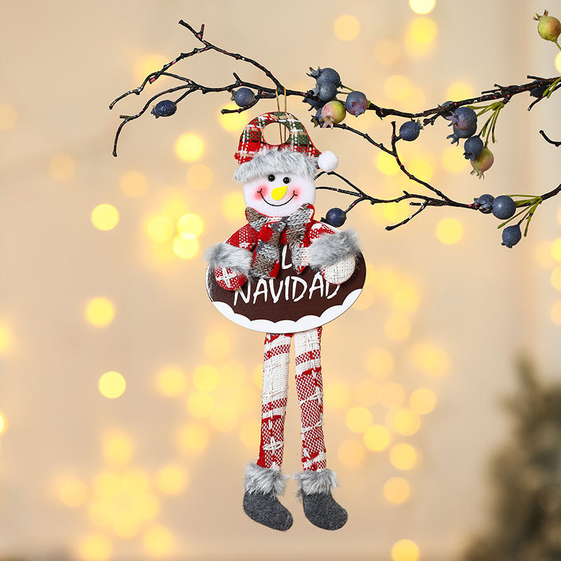 Decoraciones de Navidad anciano muñeco de nieve ciervo regalos de Navidad pequeño colgante muñeca de peluche colgante de árbol de Navidad suministros