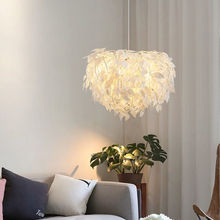 北欧现代简约卧室树叶吊灯创意个性温馨浪漫服装店客厅书房餐厅灯