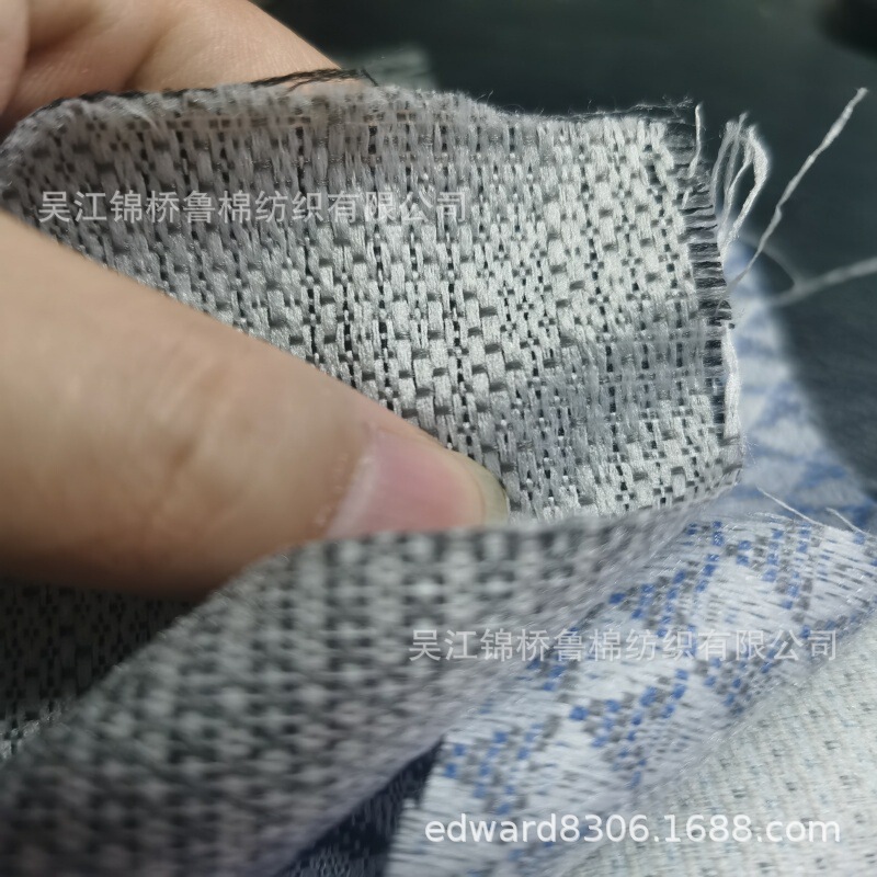 Polyester hollow silk bamboo imitation linen wide yarn-dyed jacquard sofa mattress soft bag waterproof flame retardant curtain tablecloth