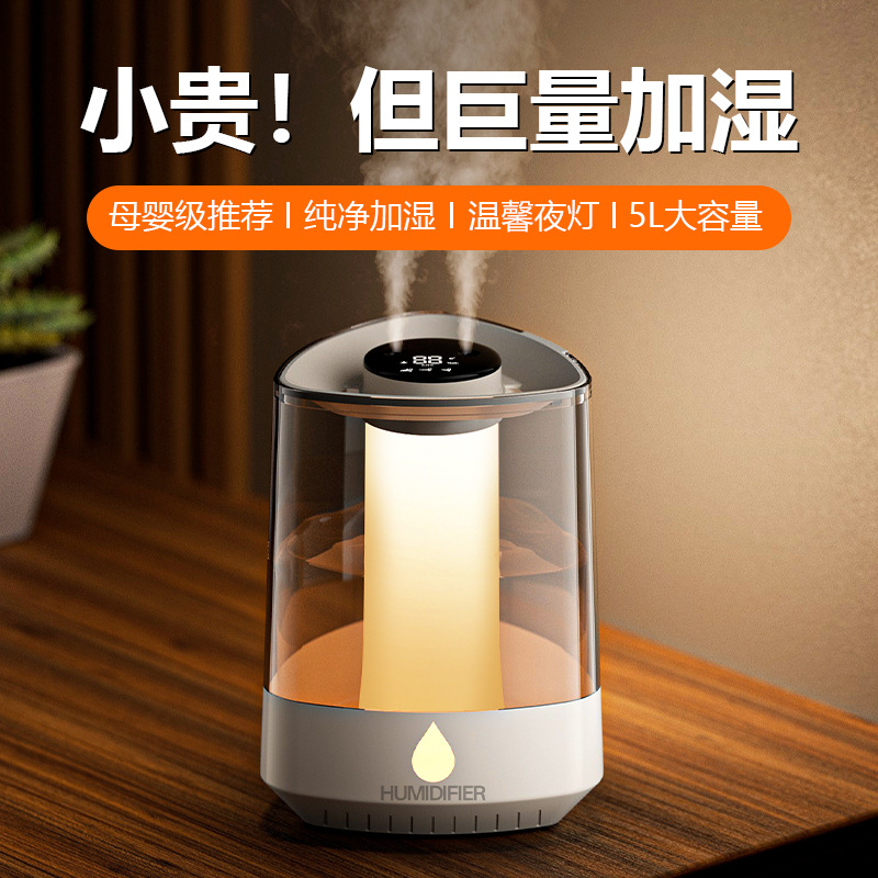 Humidifier Portable Air Bedroom Home Mini Student Office Desk Removable and Washable Silent Water Mist Double Spray Hydration