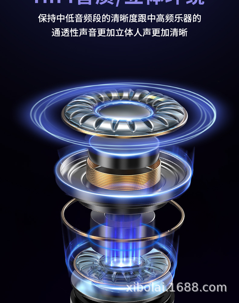 蓝牙耳机6.1入耳TWS蓝牙耳机数显降噪立体音电影翻译跨境货源批发
